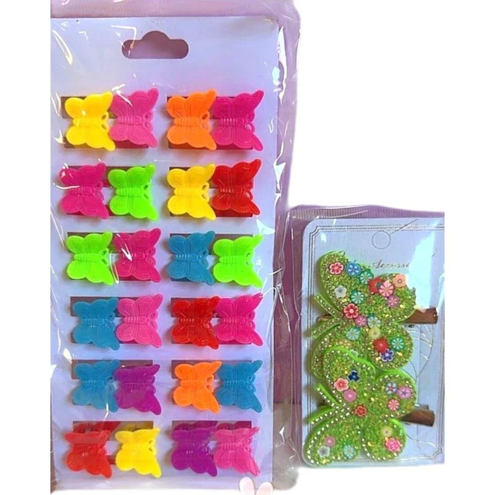 NEW Y2K‎ BUTTERFLY HAIR CLIP BUNDLE